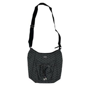 Baggallini Black White Geometric Crossbody Adjustable Strap Travel Bag Purse